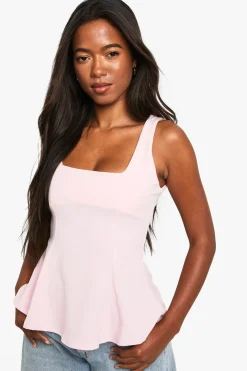 boohoo Haut bandeau à encolure dégagée et à volant<Femme Tops