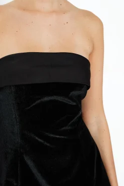 boohoo Haut bandeau en velours à rabat<Femme Tops