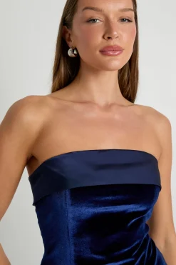 Haut bandeau en velours à rabat