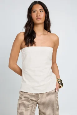 Haut Bandeau Long Aspect Lin