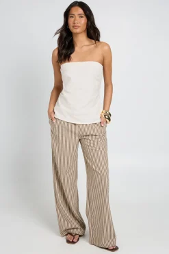 Haut Bandeau Long Aspect Lin