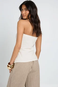 Haut Bandeau Long Aspect Lin