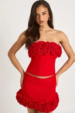 boohoo Haut bandeau orné de rosettes<Femme Tops