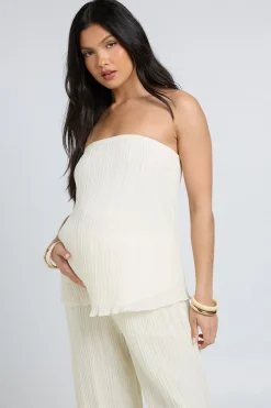 boohoo Haut Bandeau Plissé Flottant De Maternité<Femme Tops