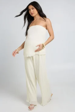 boohoo Haut Bandeau Plissé Flottant De Maternité<Femme Tops