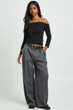 boohoo Haut Bardot À Manches 3/4<Femme Tops