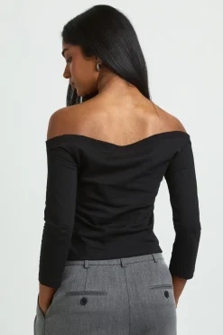boohoo Haut Bardot À Manches 3/4<Femme Tops
