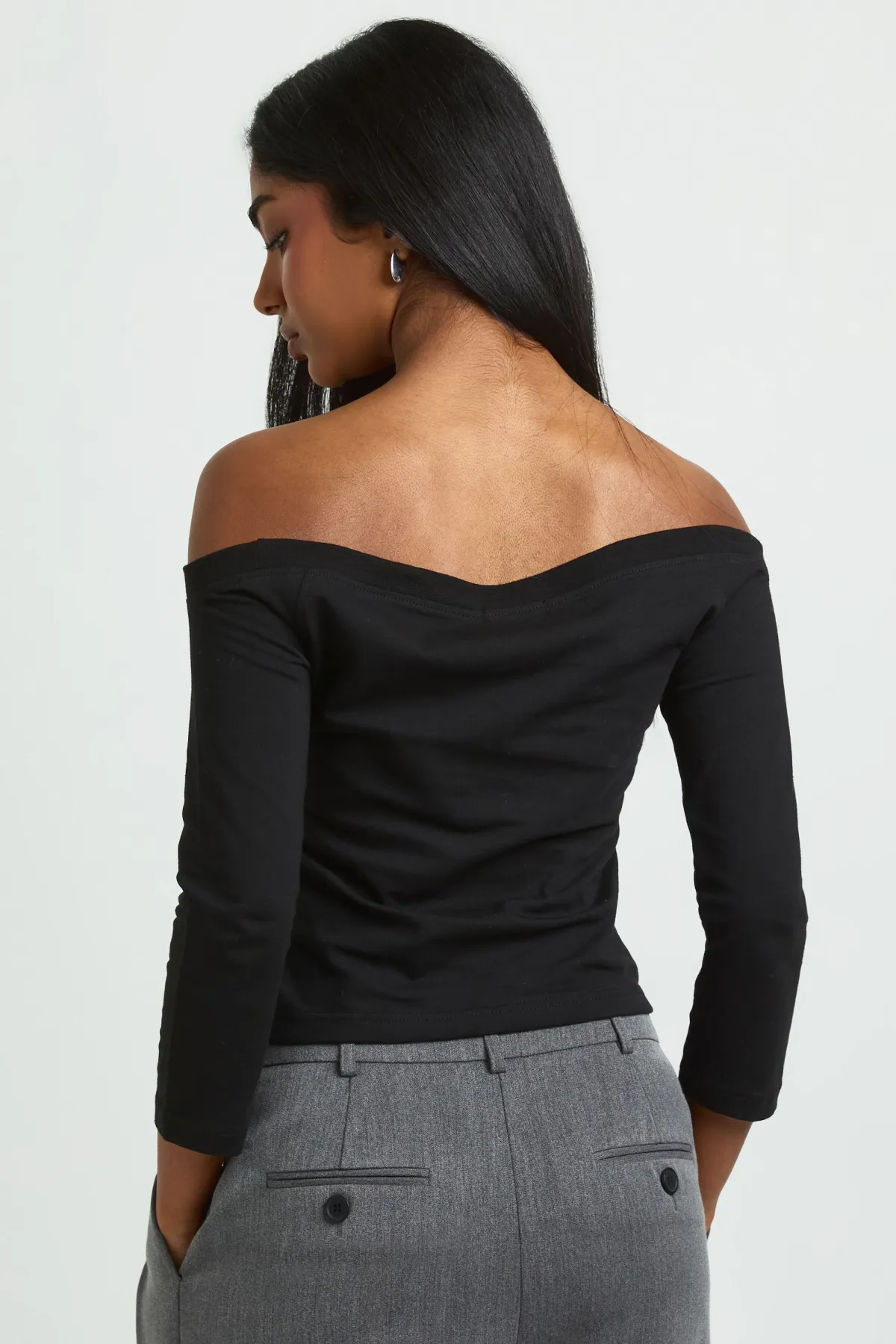 boohoo Haut Bardot À Manches 3/4<Femme Tops