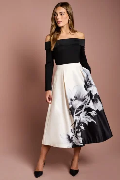 Coast Haut Bardot à Manches Longues avec Finitions Satinées<Femme Satin Et Dentelle|Tops