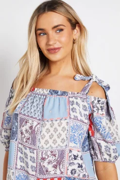 Haut Bardot À Épaules Nouées