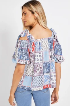 Haut Bardot À Épaules Nouées