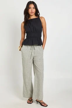 boohoo Haut À Basque Étagée En Popeline<Femme Tops