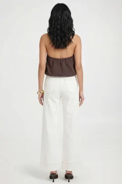 Haut Blouson Dos-nu À Effet Peau De Pêche