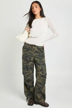 Haut Blouson Transparent En Maille Froncée Avec Ourlet Profond