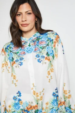 Haut À Boutonnage Intégral À Imprimé Floral Western (q) Wallis