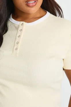 boohoo Haut boutonné à bordure contrastante<Femme Tops