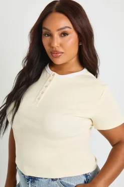 boohoo Haut boutonné à bordure contrastante<Femme Tops