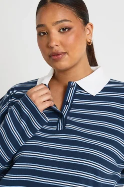 boohoo Haut boutonné à col rayé Plus<Femme Looks Preppy|Tops