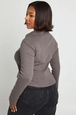boohoo Haut à boutons traversants avec col supplémentaire<Femme Tops