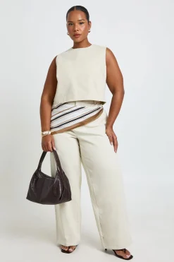 Haut Boxy En Twill De Coton Grande Taille