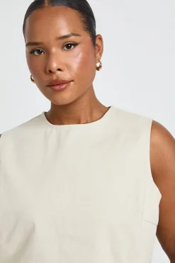 Haut Boxy En Twill De Coton Grande Taille