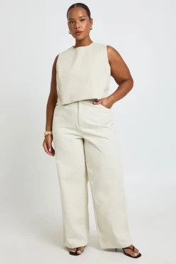 Haut Boxy En Twill De Coton Grande Taille