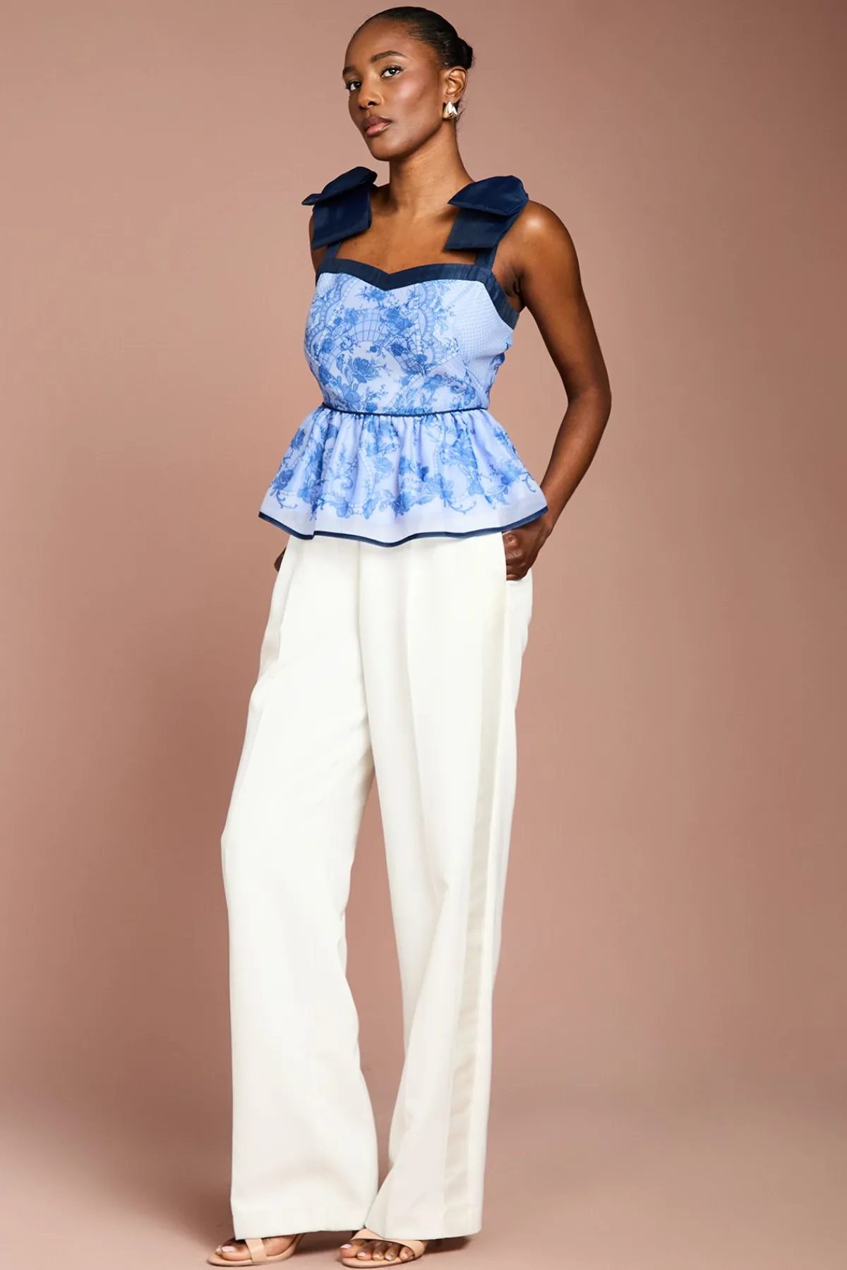 Coast Haut à Bretelles avec Nœud Imprimé<Femme Tops