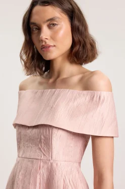 Haut Bustier Bandeau En Twill Texturé Ajusté