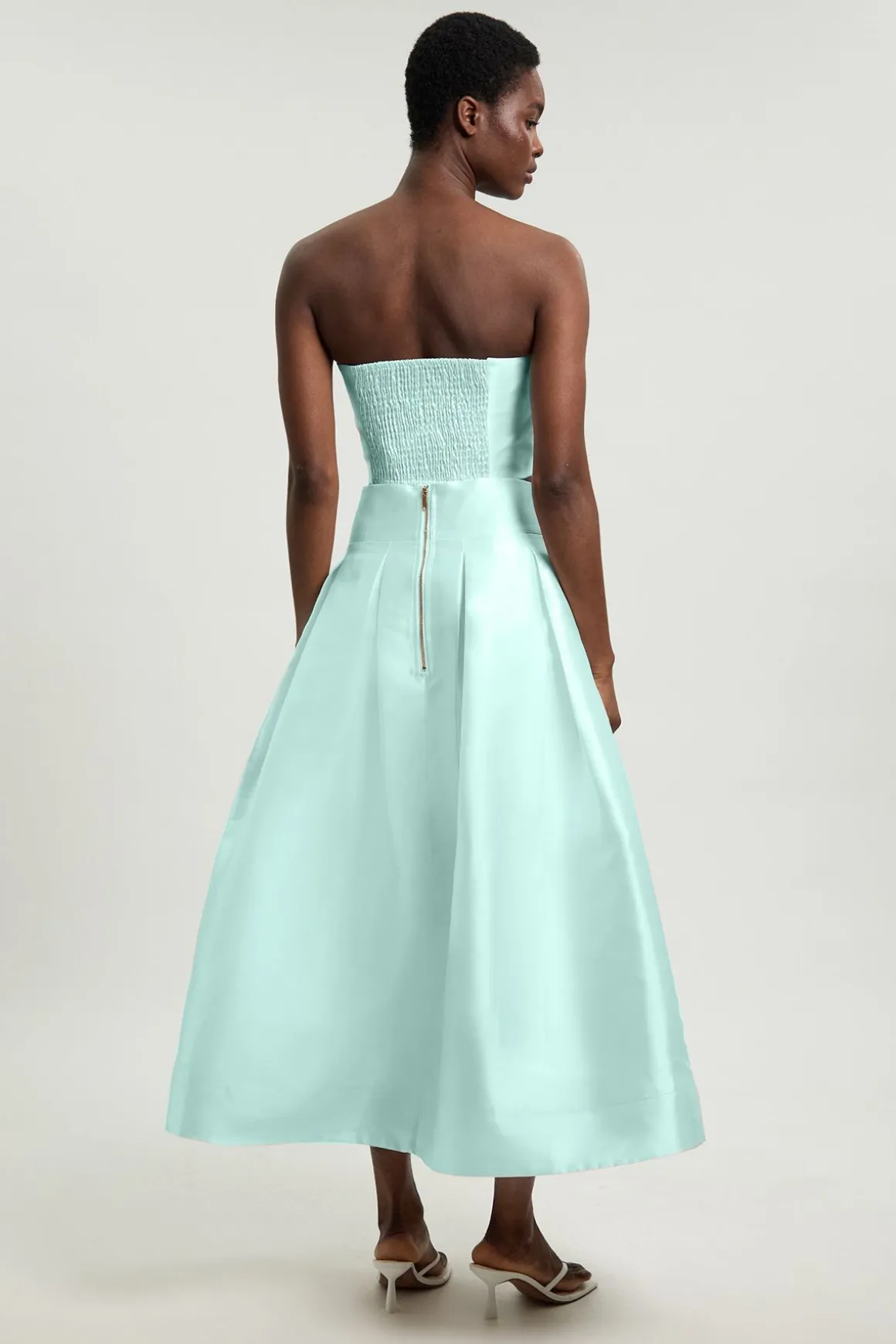 Haut Bustier En Sergé De Satin Tissé