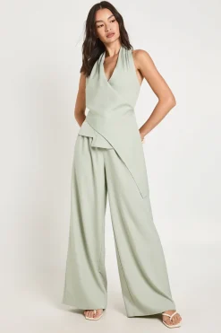 boohoo Haut Cache-cœur Dos Nu À Encolure Américaine En Tissu Tissé<Femme Tops