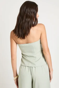boohoo Haut Cache-cœur Dos Nu À Encolure Américaine En Tissu Tissé<Femme Tops