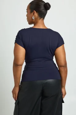 boohoo Haut Cache-cœur Froncé Super Doux Grande Taille<Femme Tops