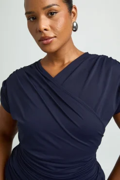 boohoo Haut Cache-cœur Froncé Super Doux Grande Taille<Femme Tops