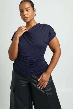 boohoo Haut Cache-cœur Froncé Super Doux Grande Taille<Femme Tops