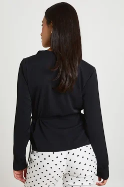 boohoo Haut Cache-cœur Tissé À Plis<Femme Tops