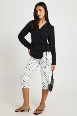 boohoo Haut Cache-cœur Tissé À Plis<Femme Tops