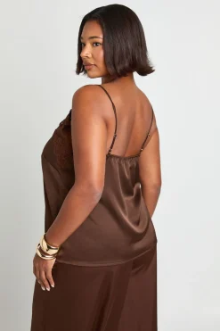 Haut camisole Plus à bordure en dentelle