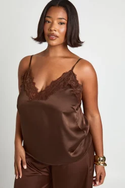 Haut camisole Plus à bordure en dentelle