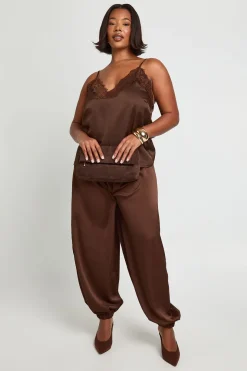 Haut camisole Plus à bordure en dentelle