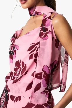 boohoo Haut camisole tissé à imprimé floral à col cagoule<Femme Tops