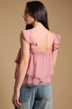 Oasis Haut Camisole Western À Manches À Volants Étagés<Femme Tops