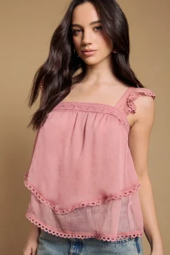 Oasis Haut Camisole Western À Manches À Volants Étagés<Femme Tops