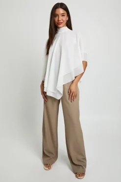 boohoo Haut Cape En Mousseline À Col Montant<Femme Tops