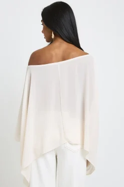 boohoo Haut Cape En Mousseline À Épaules Dénudées<Femme Tops