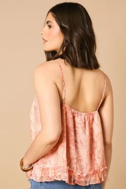 Oasis Haut Caraco Babydoll Imprimé à Détails Volantés<Femme Tops