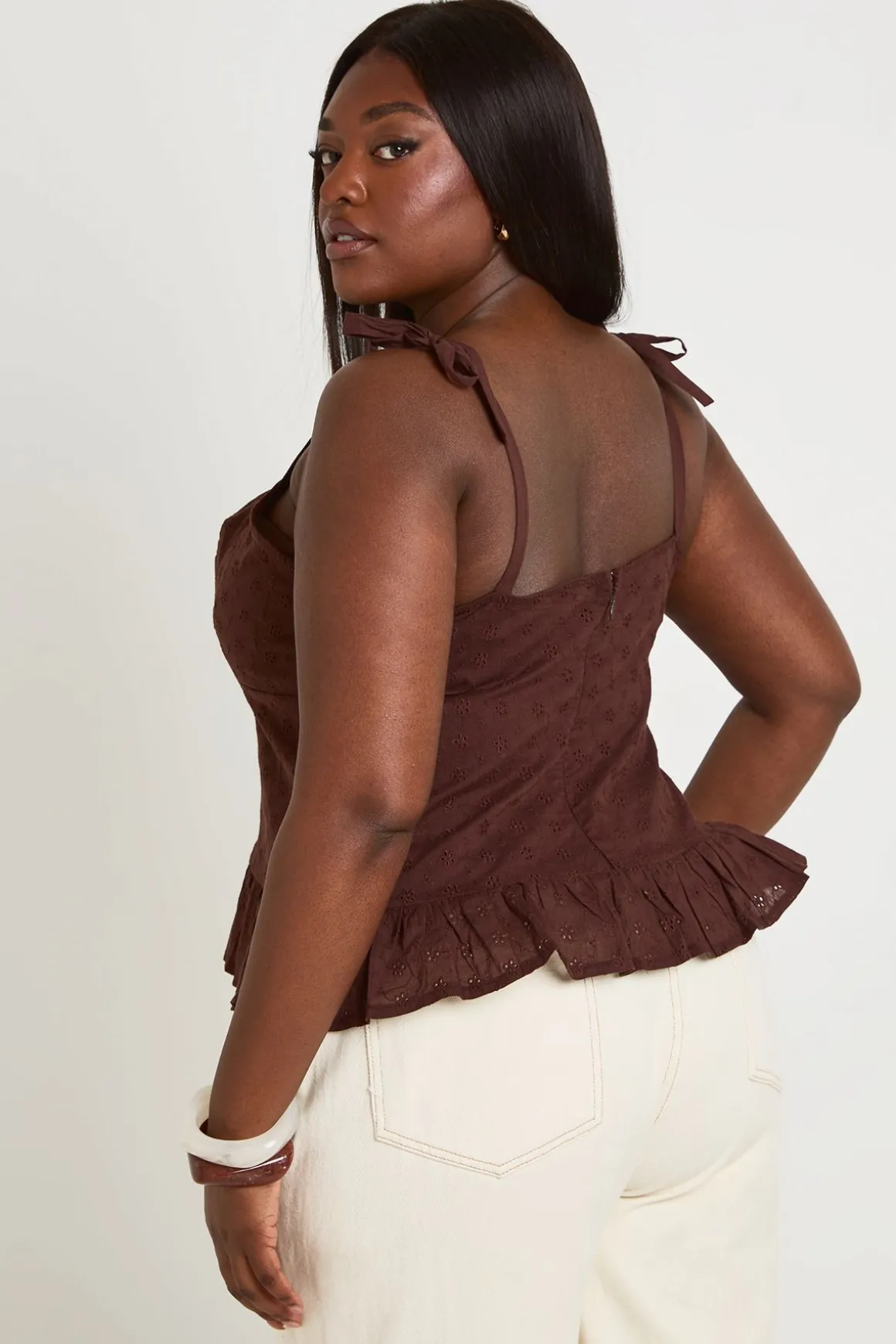 Haut Caraco Broderie Anglaise Grande Taille