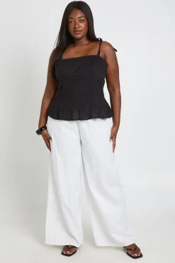 boohoo Haut Caraco Broderie Anglaise Grande Taille<Femme Tops