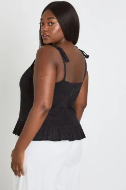 boohoo Haut Caraco Broderie Anglaise Grande Taille<Femme Tops