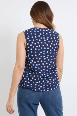 Haut Caraco Plissé Avec Détail Zippé