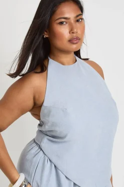 Haut Écharpe Dos Nu Grande Taille